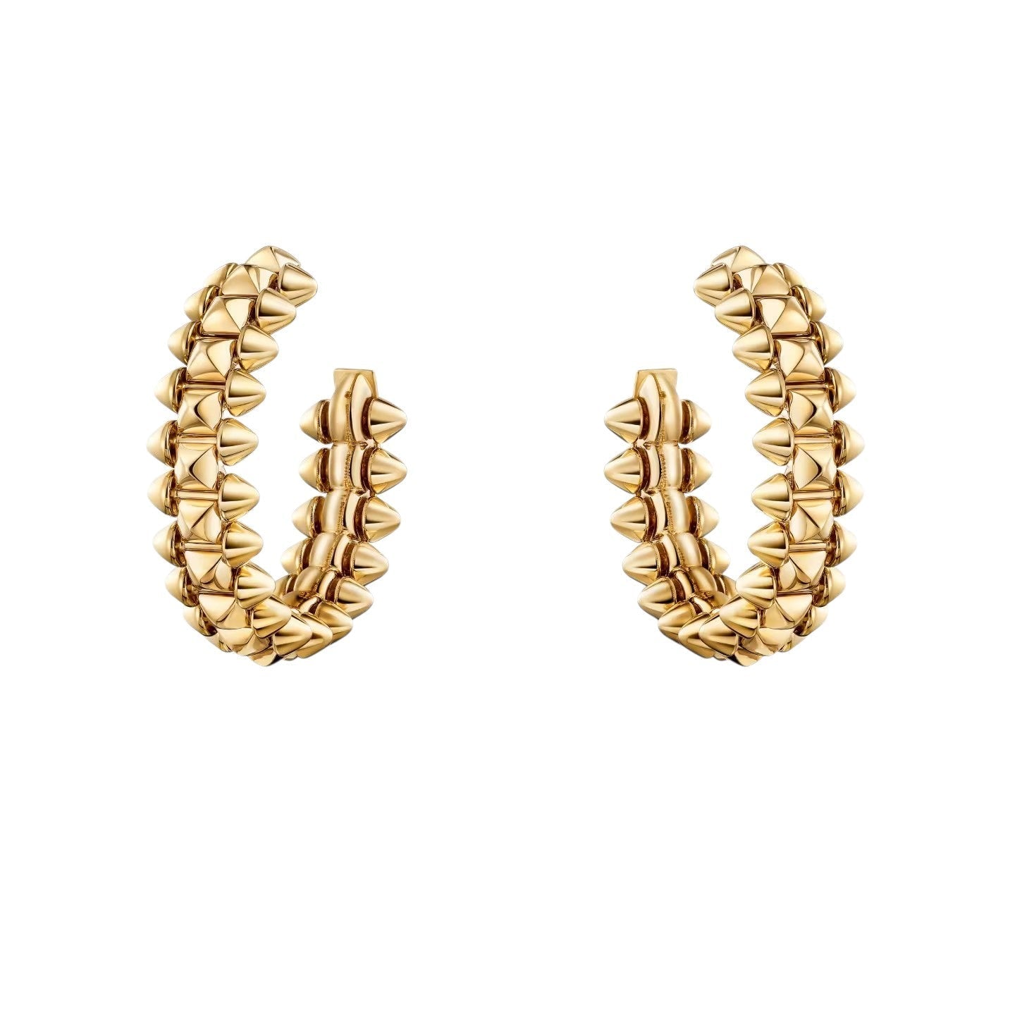 [Elara]CLASH DE 6.4MM HOOP SMALL MODEL EARRINGS