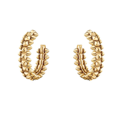 [Elara]CLASH DE 6.4MM HOOP SMALL MODEL EARRINGS