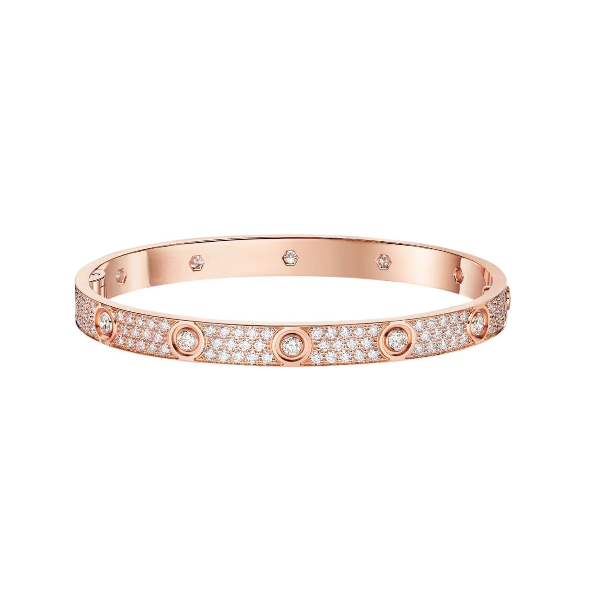 [Elara]CLASSIC 6.1MM ラブバングル - 10-ダイヤモンド フルパヴェ