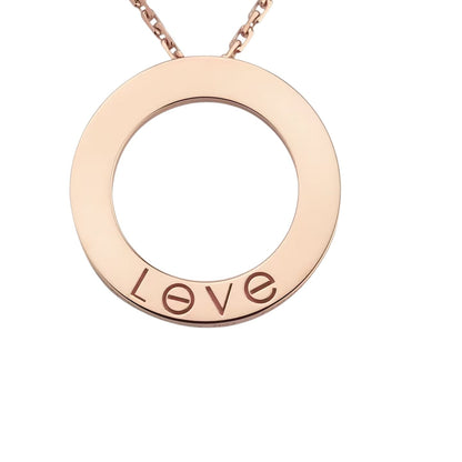 エララ LOVEラージ サークルペンダント 3ダイヤモンド ネックレス