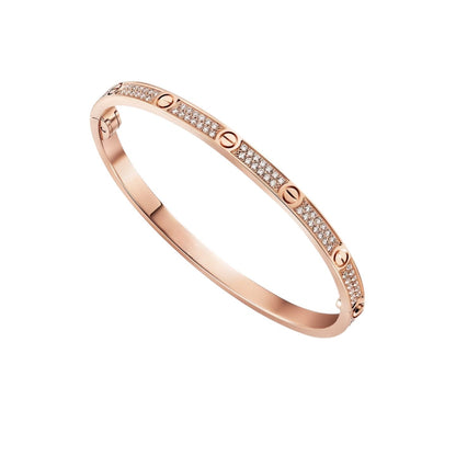 [Elara]CLASSIC 3.65MM LOVE フルパヴェバングル