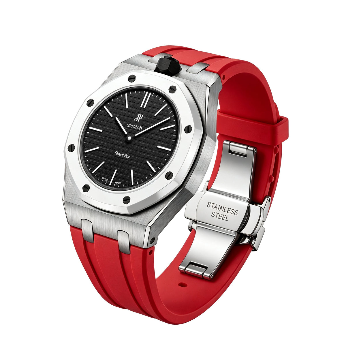 [Elara]Royal Oak Pop Exclusive Steel Case & Silicone Strap With Cradle