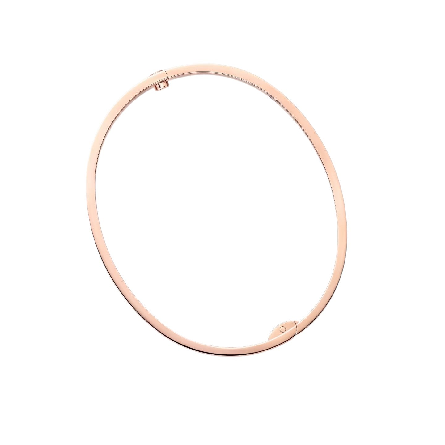[Elara]CLASSIC 6.1MM LOVE SINGLE-SCREW CLOSURE BANGLE - 4-DIAMOND