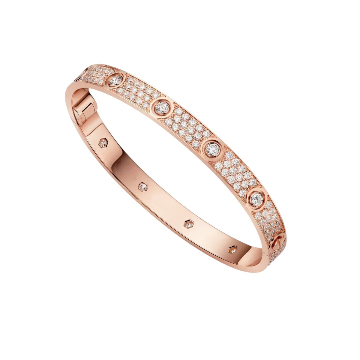 [Elara]CLASSIC 6.1MM ラブバングル - 10-ダイヤモンド フルパヴェ