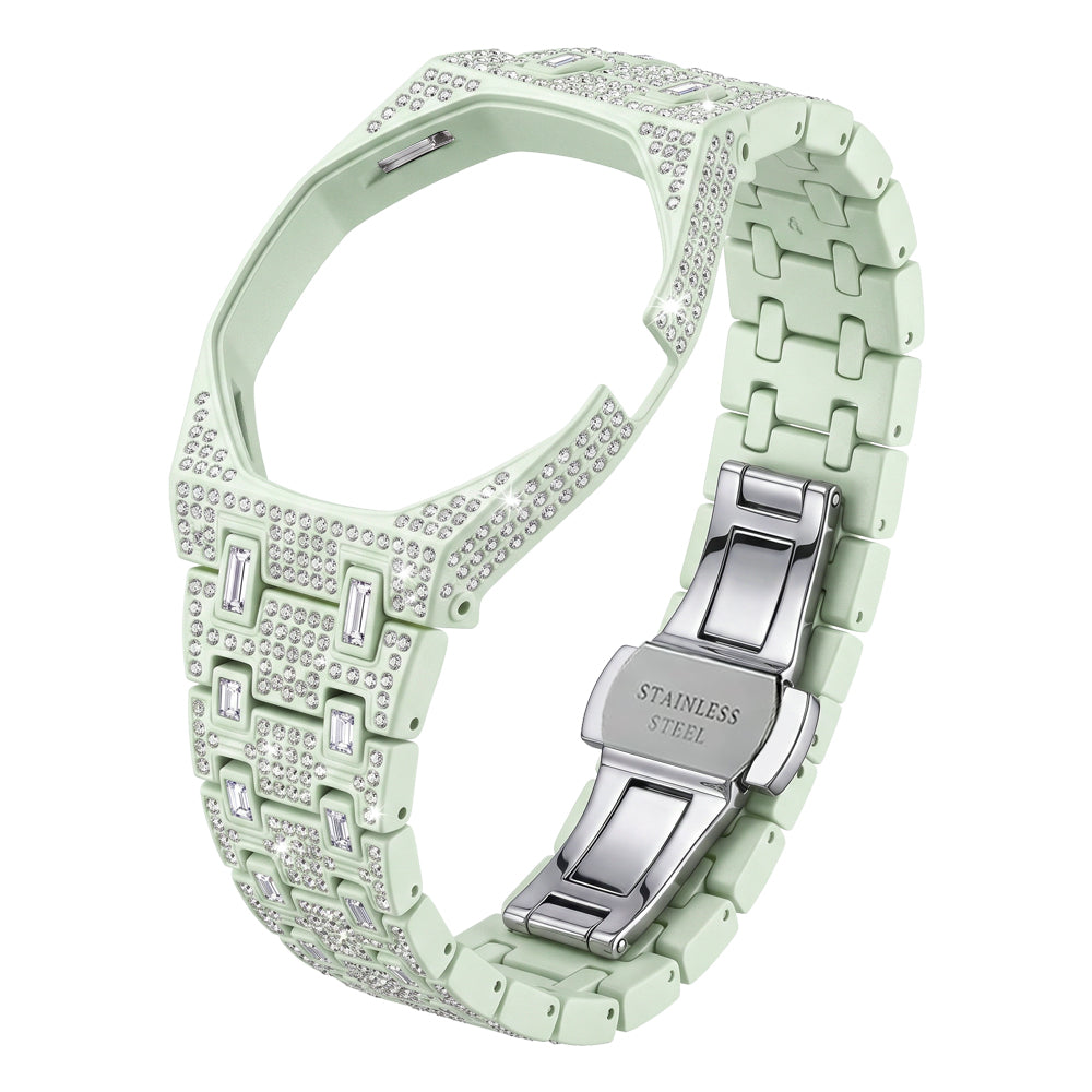 [Elara]Royal Oak Pop Exclusive Bioceramic Case & Bioceramic Strap Full Diamond