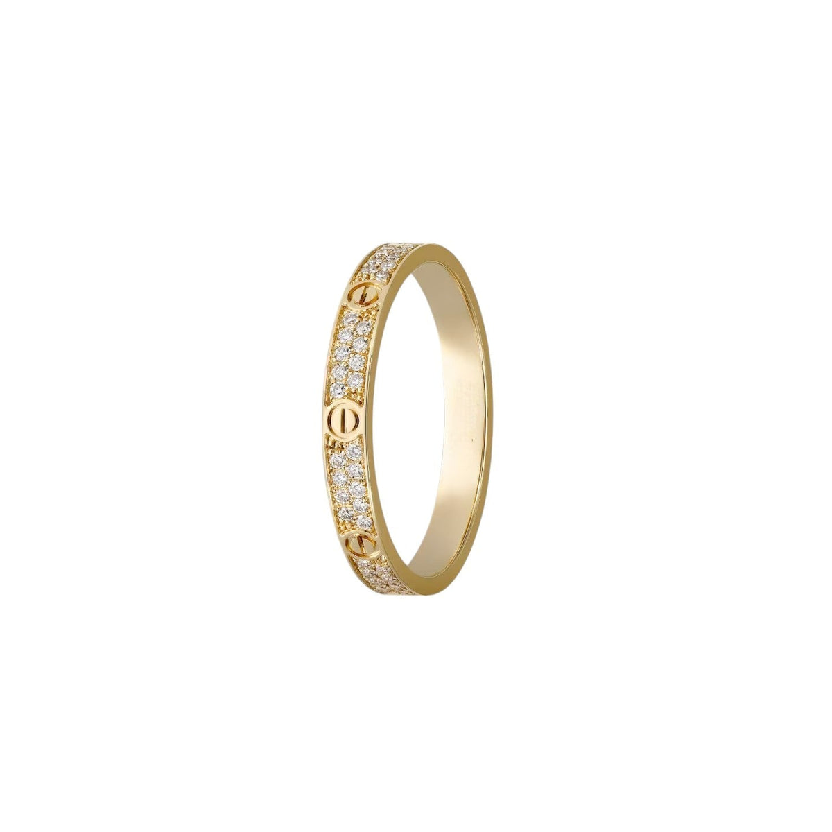[Elara]LOVE 2.6MM PAVÉ DIAMOND RING