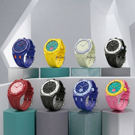 [Elara]ROYAL OAK POP EXCLUSIVE BIOCERAMIC GEHÄUSE & SILIKONARMBAND