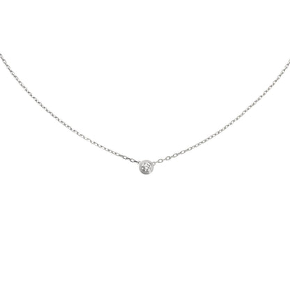 [Elara]LOVE SCREW PENDANT SINGLE DIAMOND NECKLACE