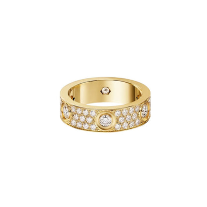 [Elara]LOVE 5.5MM FULL-PAVÉ 6-DIAMOND RING