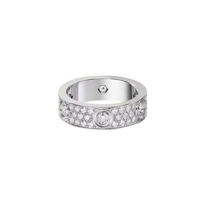 [Elara]LOVE 5.5MM FULL-PAVÉ 6-DIAMOND RING