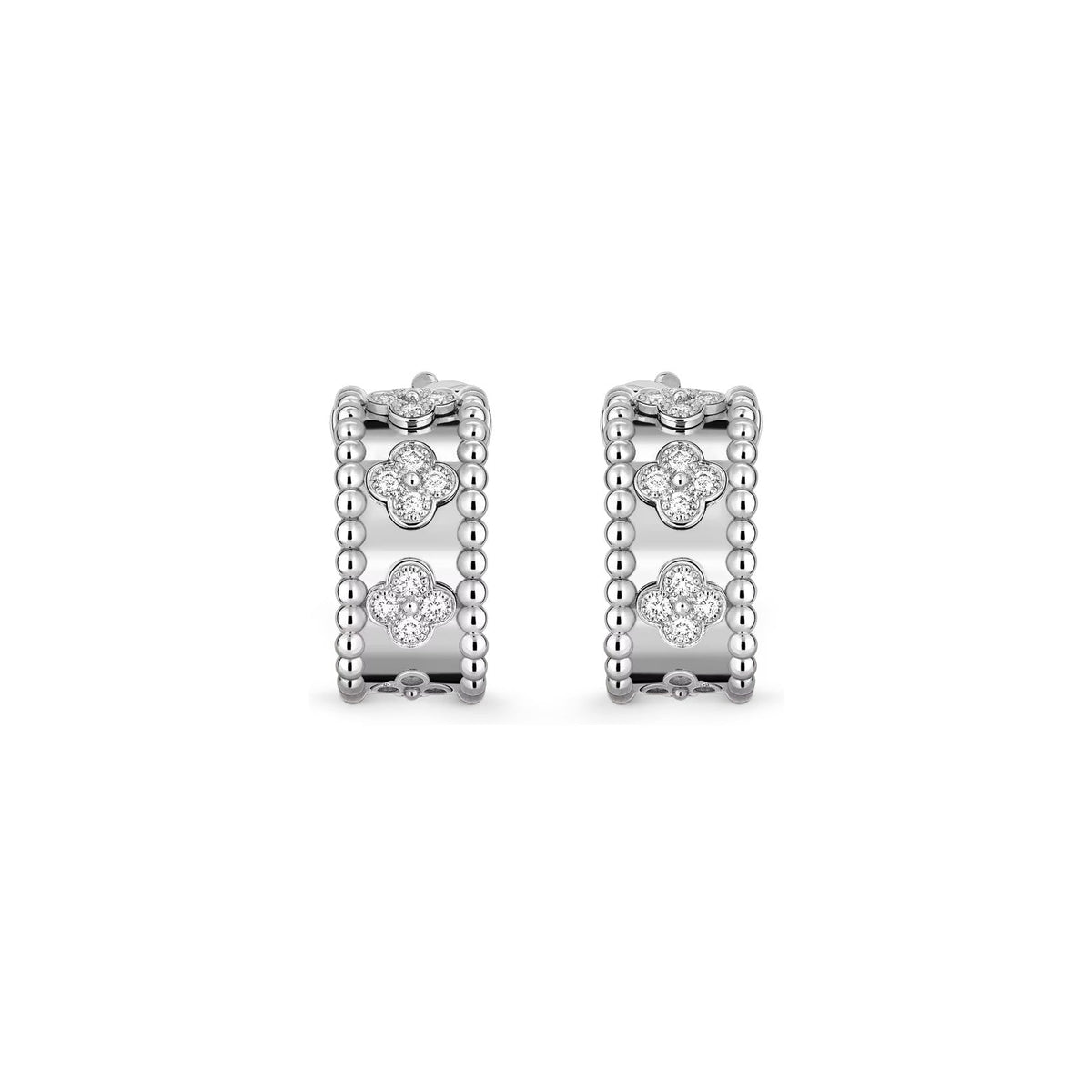 [Elara]KALEIDOSCOPE CLOVER HOOP EARRINGS