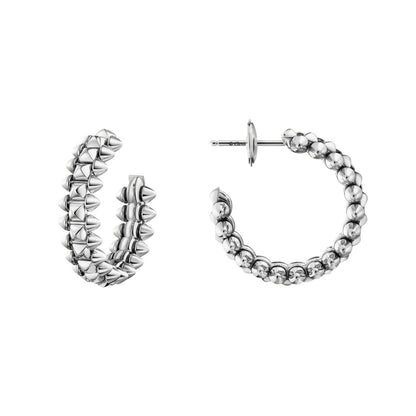 [Elara]CLASH DE 6.4MM HOOP SMALL MODEL EARRINGS
