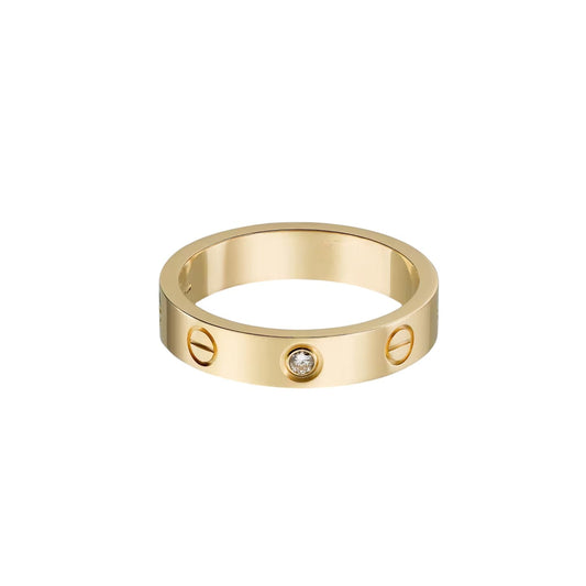 [Elara]LOVE 4MM 1ダイヤモンドリング