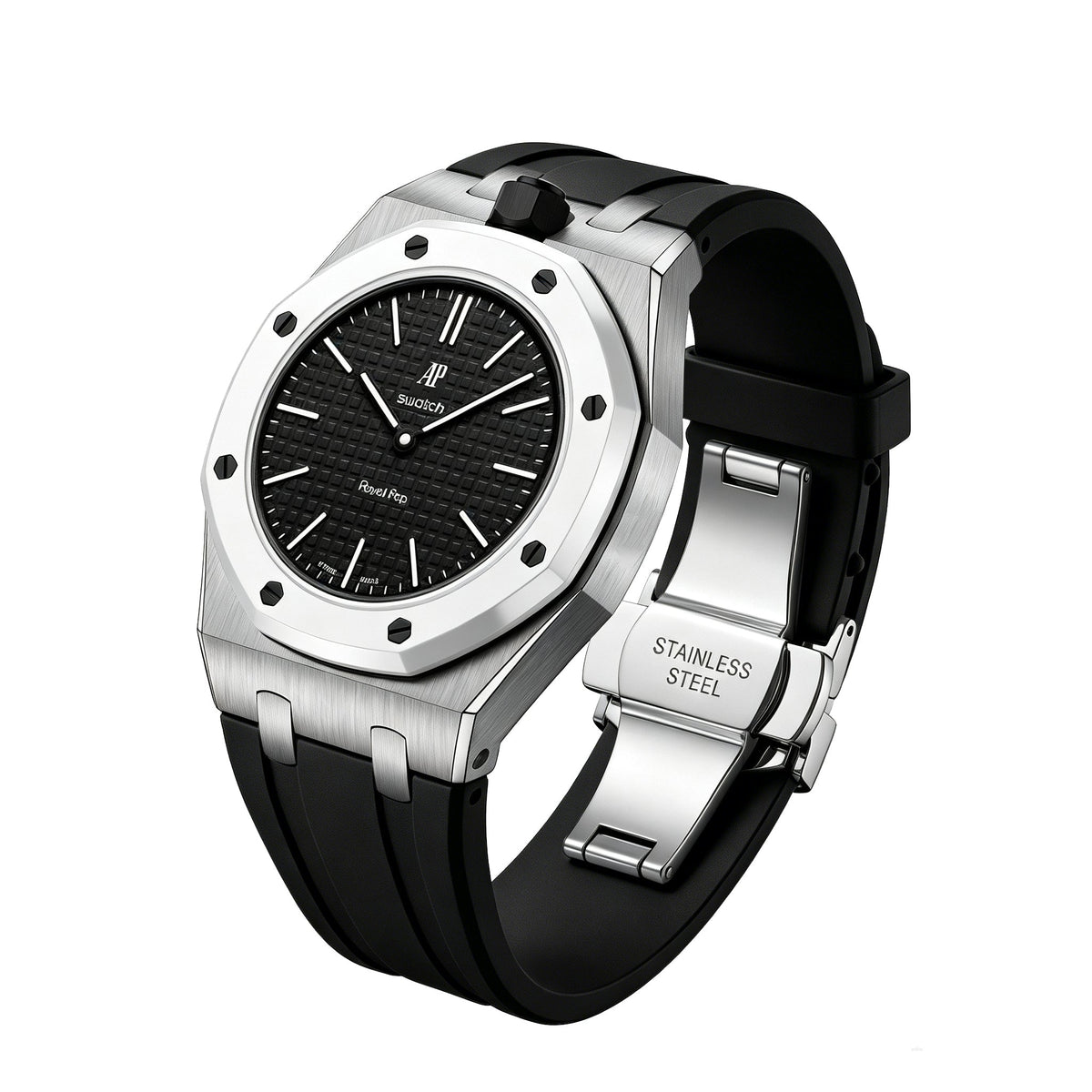 [Elara]Royal Oak Pop Exclusive Steel Case & Silicone Strap With Cradle