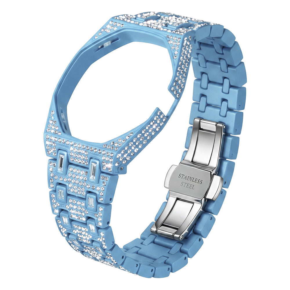 [Elara]Royal Oak Pop Exclusive Bioceramic Case & Bioceramic Strap Full Diamond