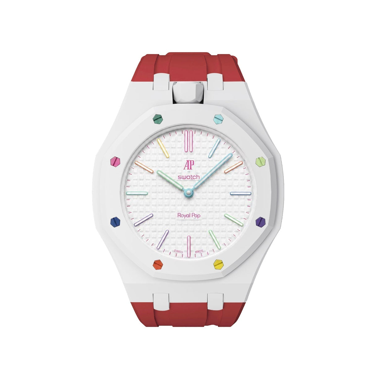 [Elara]Royal Oak Pop Exclusive Bioceramic Case & Silicone Strap Mix Color