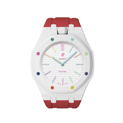 [Elara]Royal Oak Pop Exclusive Bioceramic Case & Silicone Strap Mix Color