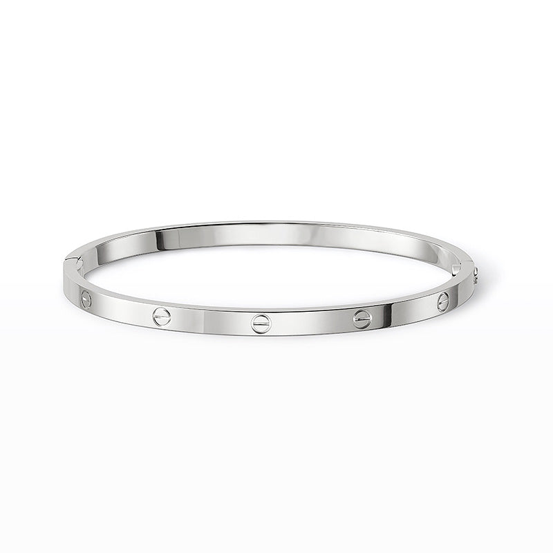 [Elara]LOVE 3.65MM SMALL MODEL BANGLE