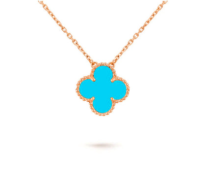 [Elara]15MM CLOVER FLOWER PENDANT NECKLACE COLLECTION