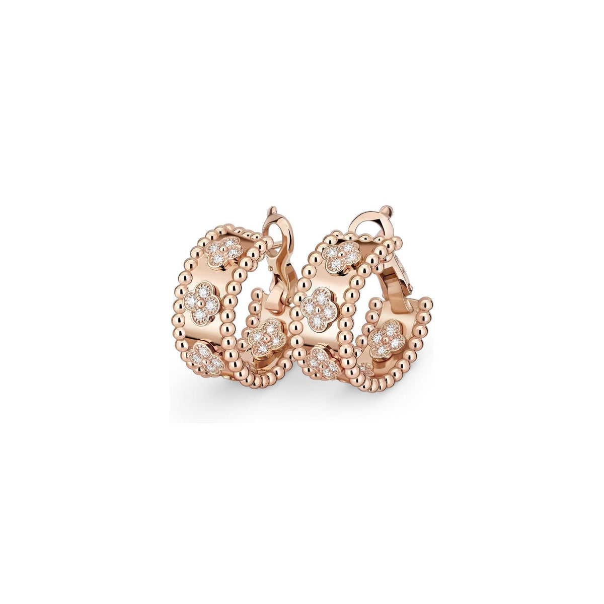 [Elara]KALEIDOSCOPE CLOVER HOOP EARRINGS