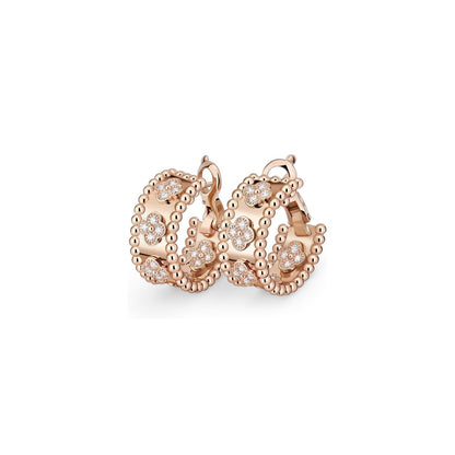[Elara]KALEIDOSCOPE CLOVER HOOP EARRINGS