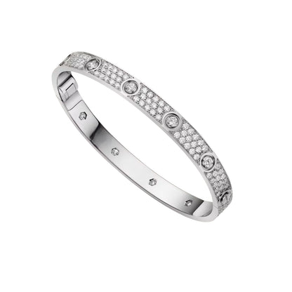 [Elara]CLASSIC 6.1MM ラブバングル - 10-ダイヤモンド フルパヴェ
