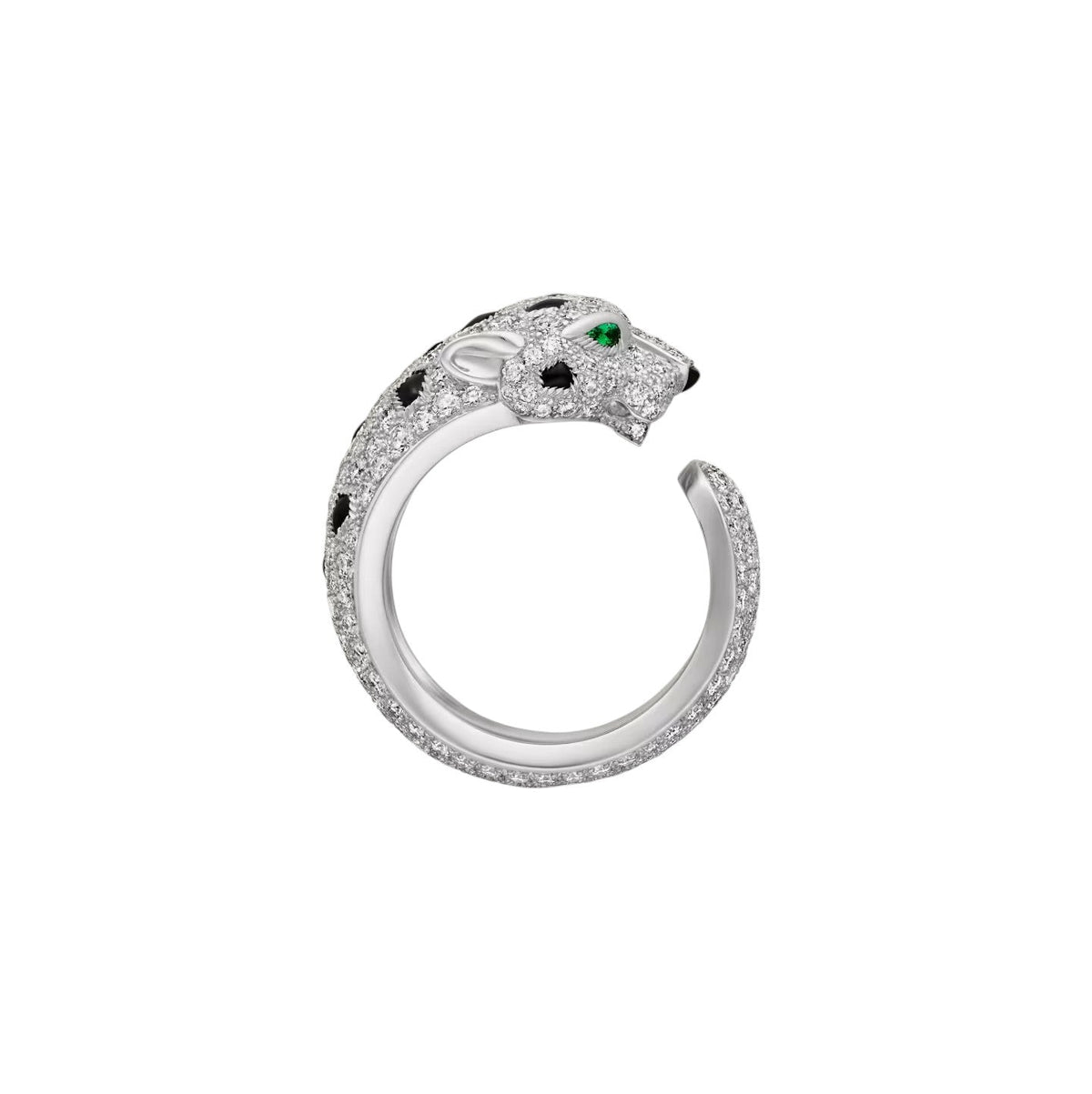 [Elara]PANTHÈRE DE DIAMOND HALF-PAVÉ MEDIUM RING