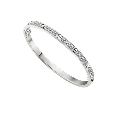 [Elara]CLASSIC 3.65MM LOVE フルパヴェバングル