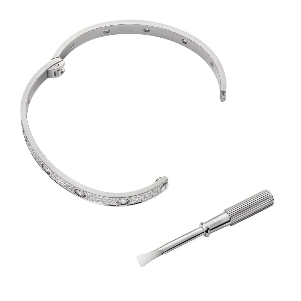 [Elara]CLASSIC 6.1MM ラブバングル - 10-ダイヤモンド フルパヴェ