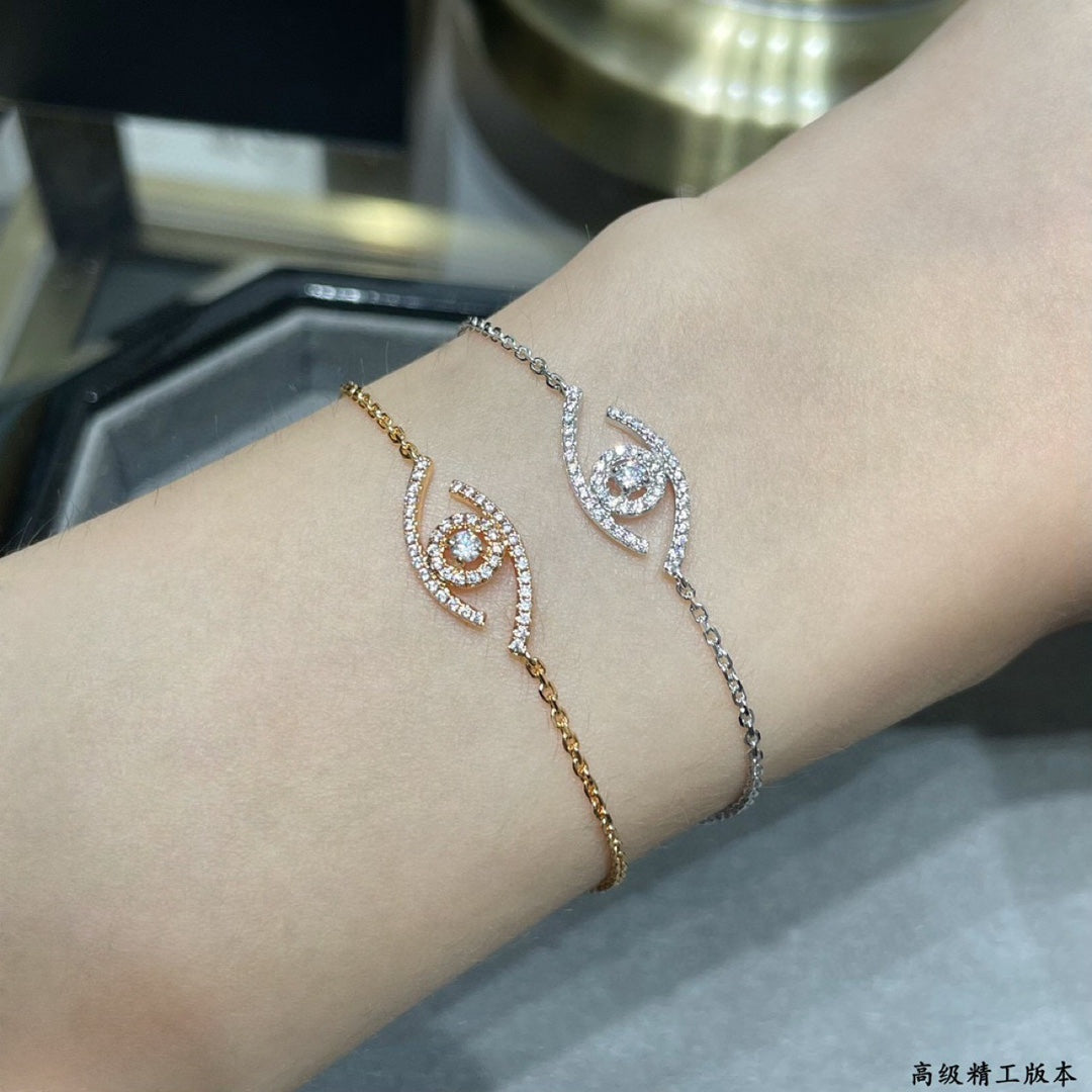 [Elara]ラッキーアイ パヴェダイヤモンド ブレスレット