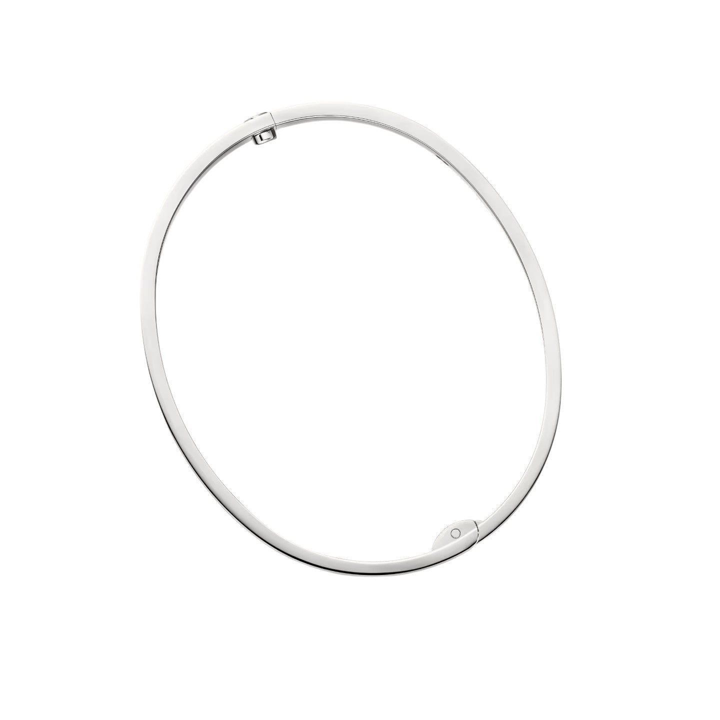 [Elara]CLASSIC 6.1MM LOVE SINGLE-SCREW CLOSURE BANGLE - 4-DIAMOND