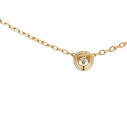 [Elara]LOVE SCREW PENDANT SINGLE DIAMOND NECKLACE