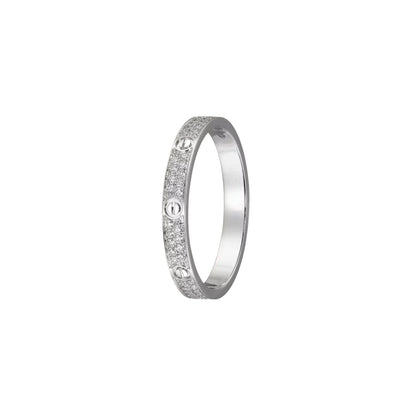 [Elara]LOVE 2.6MM PAVÉ DIAMOND RING