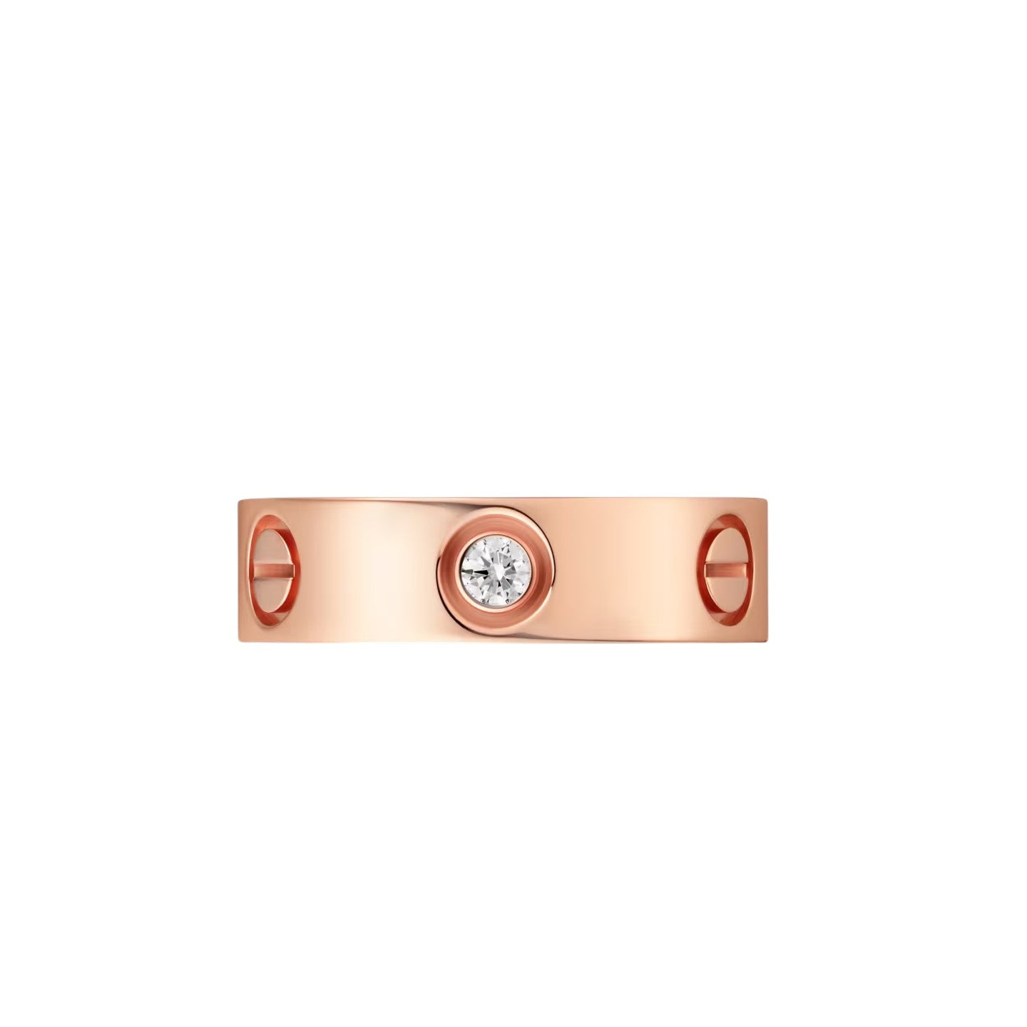 [Elara]LOVE 5.5MM 3 DIAMONDS RING