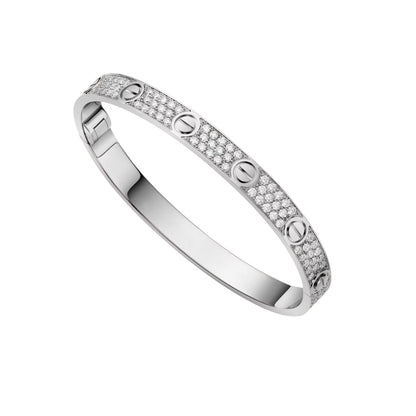 [Elara]クラシック 6.1MM ラブバングル - フルパヴェ