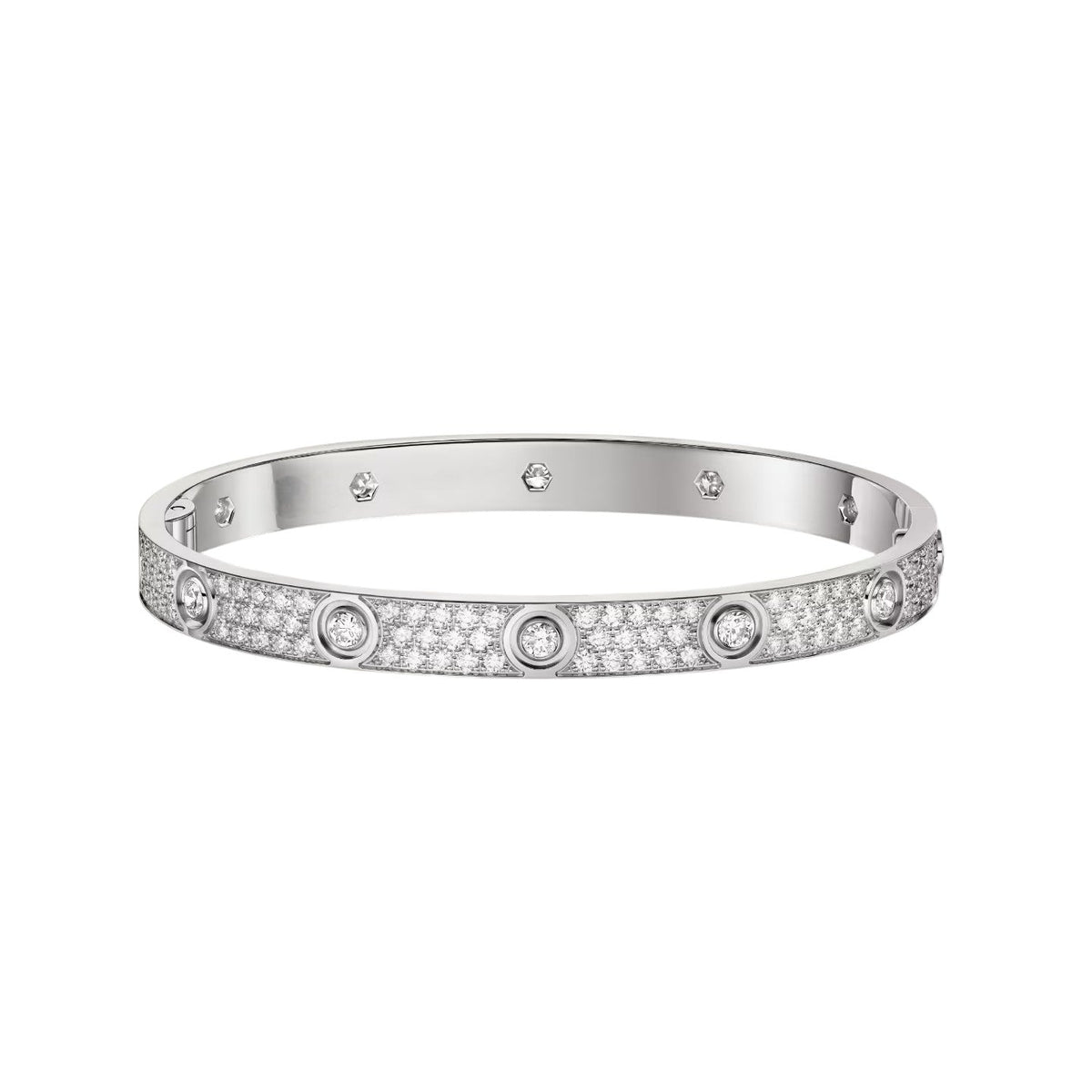 [Elara]CLASSIC 6.1MM ラブバングル - 10-ダイヤモンド フルパヴェ