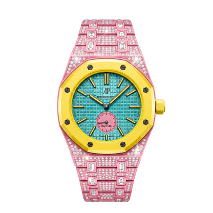 [Elara]Royal Oak Pop Exclusive Bioceramic Case & Bioceramic Strap Full Diamond