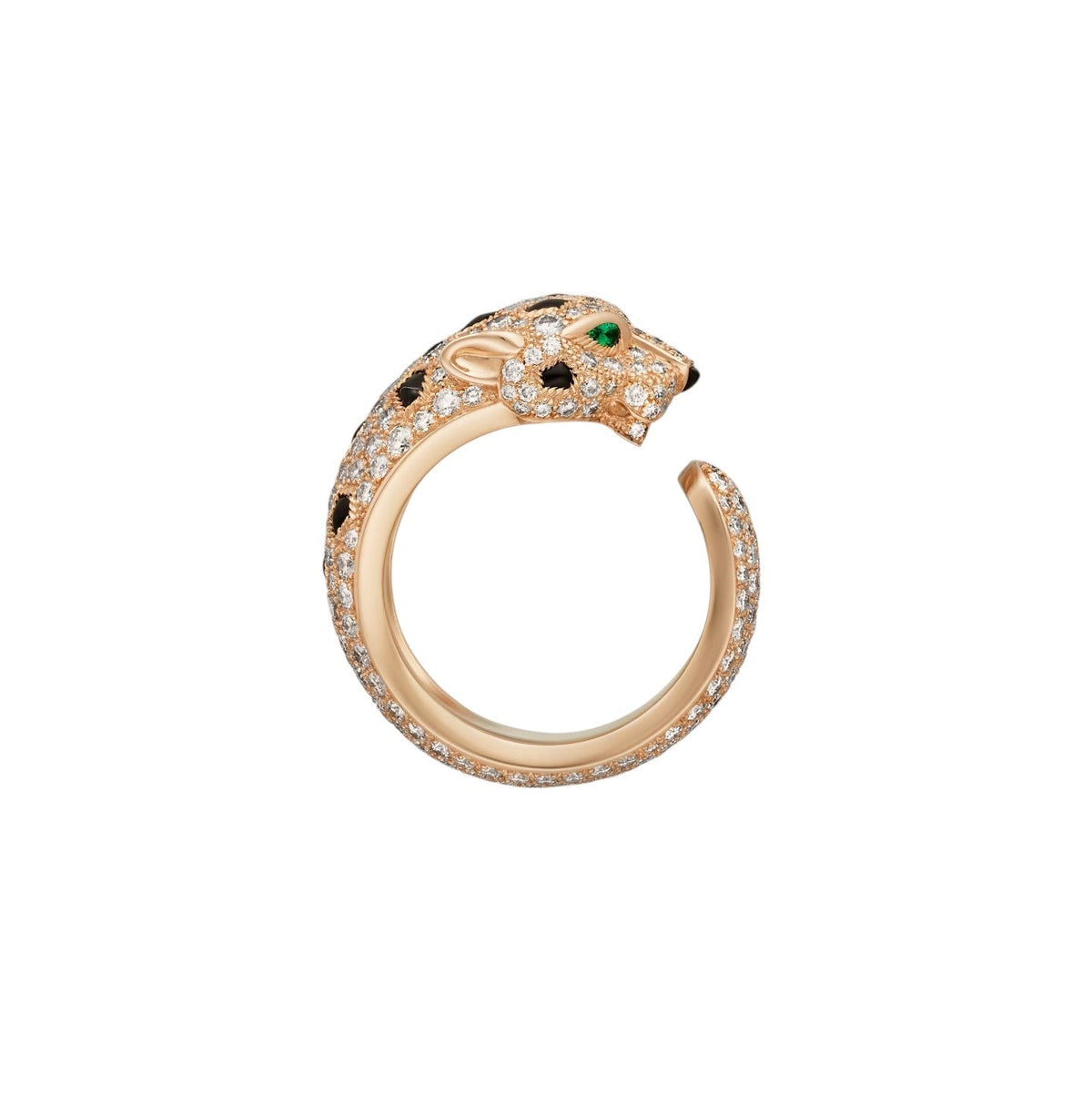[Elara]PANTHÈRE DE DIAMOND HALF-PAVÉ MEDIUM RING