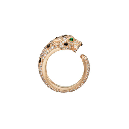 [Elara]PANTHÈRE DE DIAMOND HALF-PAVÉ MEDIUM RING