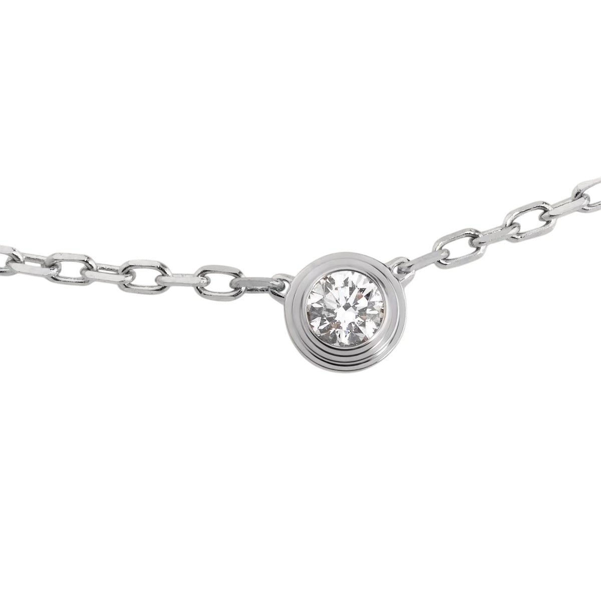 [Elara]LOVE SCREW PENDANT SINGLE DIAMOND NECKLACE