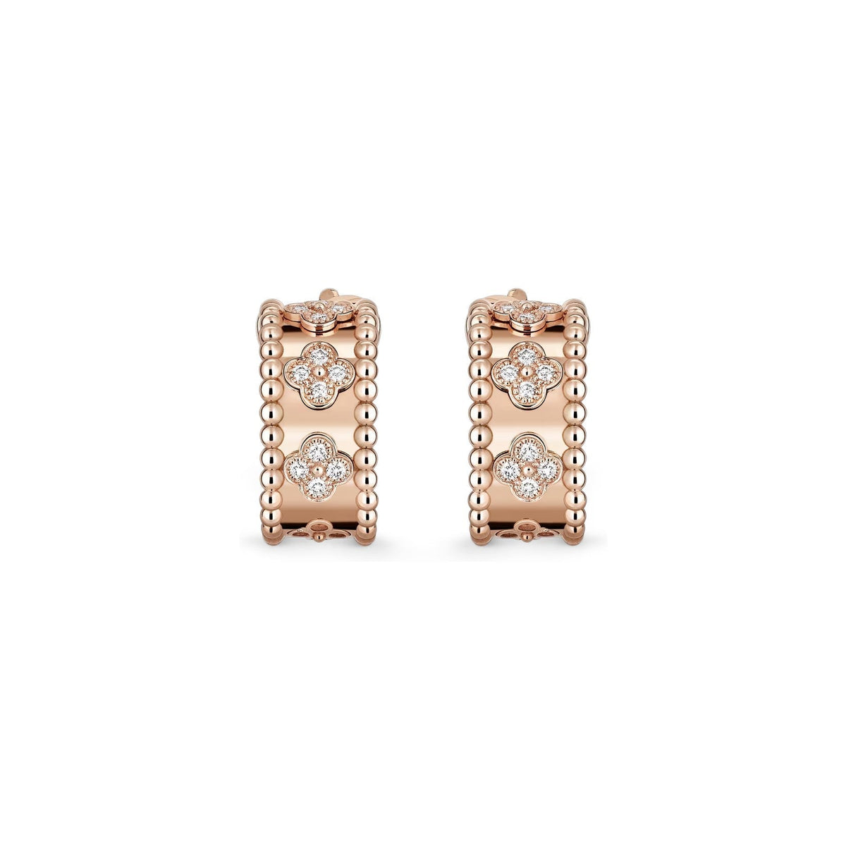 [Elara]KALEIDOSCOPE CLOVER HOOP EARRINGS