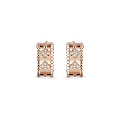 [Elara]KALEIDOSCOPE CLOVER HOOP EARRINGS