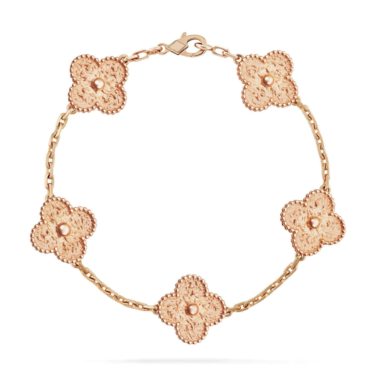 [Elara]LUCKY CLOVER 5-MOTIF BRACELET - BRONZING