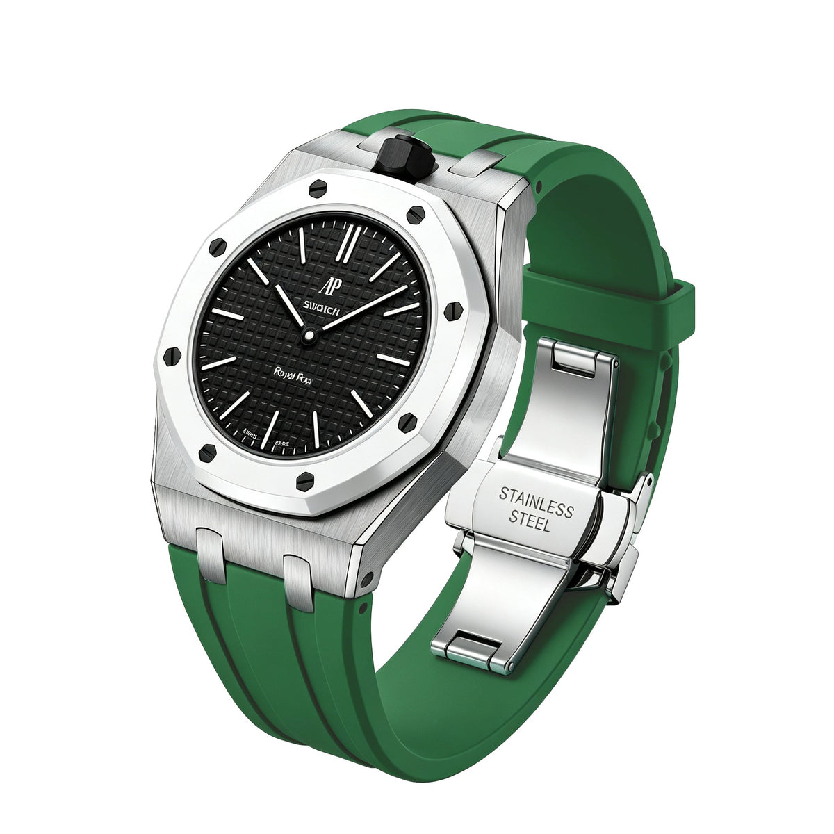 [Elara]Royal Oak Pop Exclusive Steel Case & Silicone Strap With Cradle