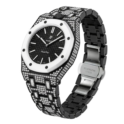 [Elara]Royal Oak Pop Exclusive Bioceramic Case & Bioceramic Strap Full Diamond