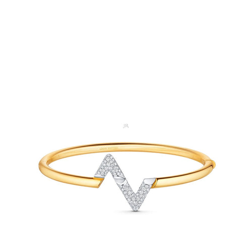 [Elara]VOLTE UPSITE DOWN GOLD DIAMOND BRACELET
