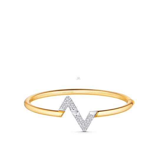 [Elara]VOLTE UPSITE DOWN GOLD DIAMOND BRACELET