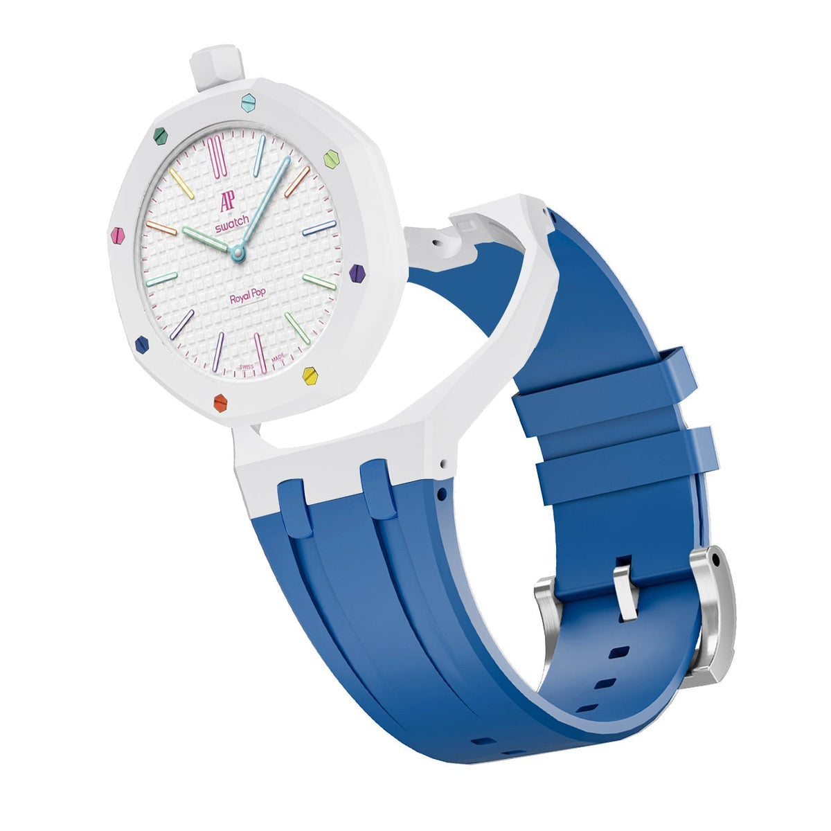 [Elara]Royal Oak Pop Exclusive Bioceramic Case & Silicone Strap Mix Color