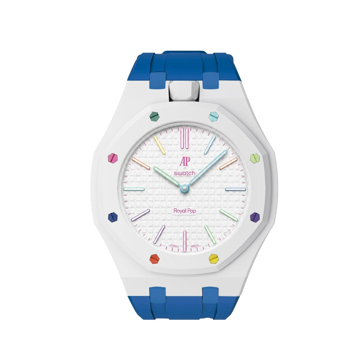 [Elara]Royal Oak Pop Exclusive Bioceramic Case & Silicone Strap Mix Color