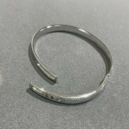 [Elara]MOVE NOA PAVÉ DIAMOND BANGLE BRACELET